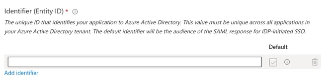 Add identifier Azure AD