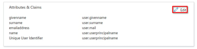 Azure AD SAML attributes and claims
