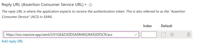 Azure AD reply URL