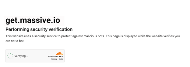 Screen capture of Cloudflare security verification page.