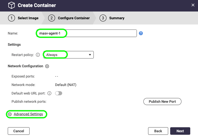 qnap-configure-container