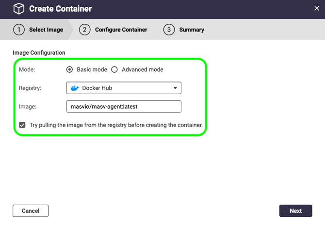 qnap-create-container-window
