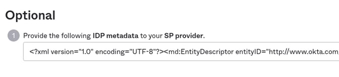 Okta IDP metadata