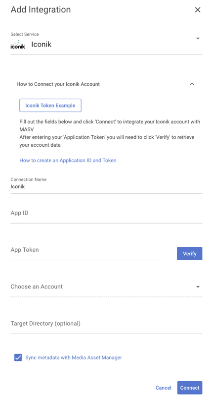 iconik-masv-add-integration-window