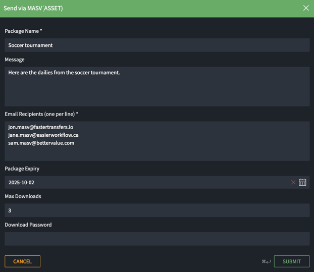 iconik-send-via-masv-form