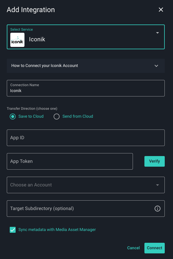 How to connect MASV with your Iconik MAM