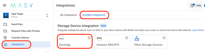 masv-synology-available-integrations