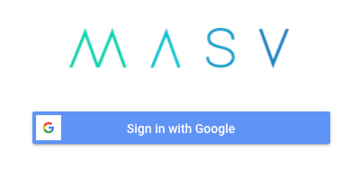 Login to MASV with your Google account