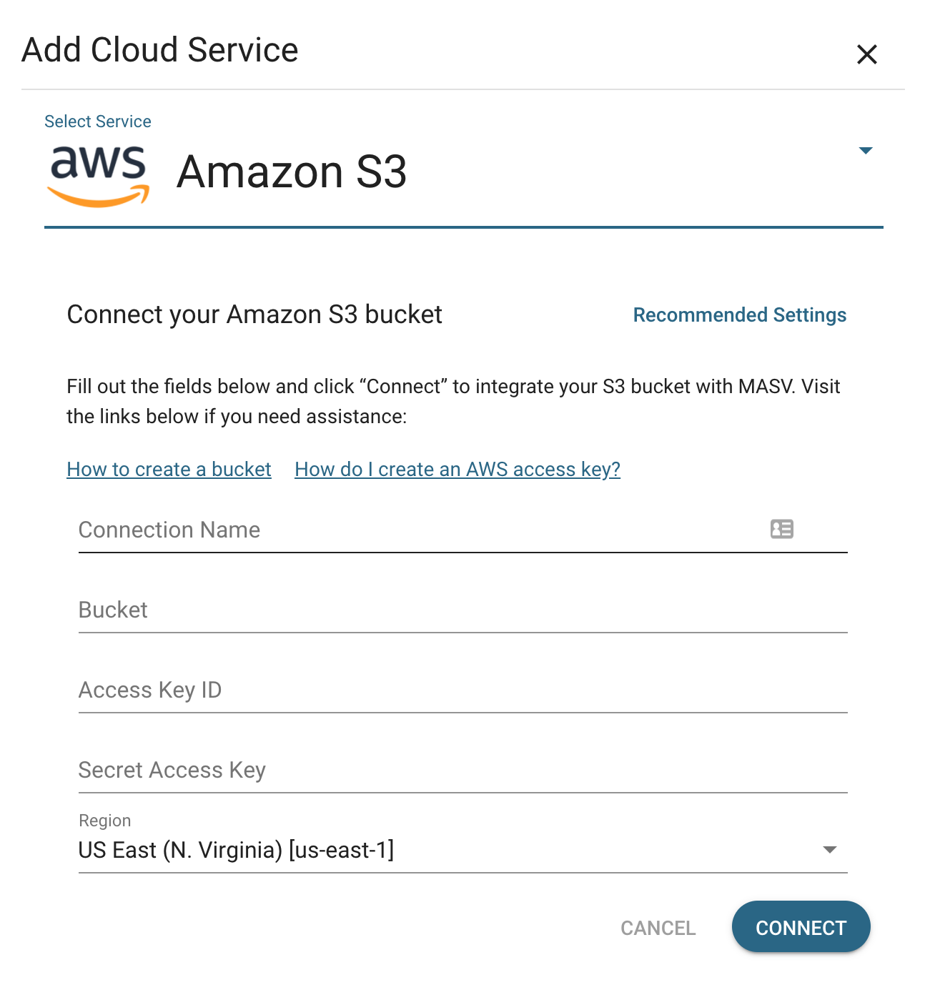 MASV integration with Amazon S3