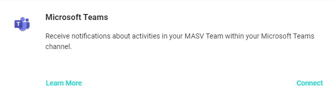 Microsoft Teams received notifications from MASV